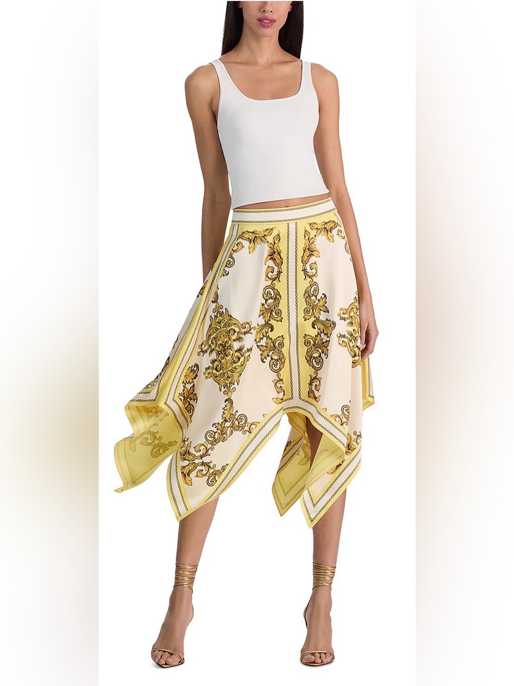 FARM Rio Davina Handkerchief Hem Midi Skirt